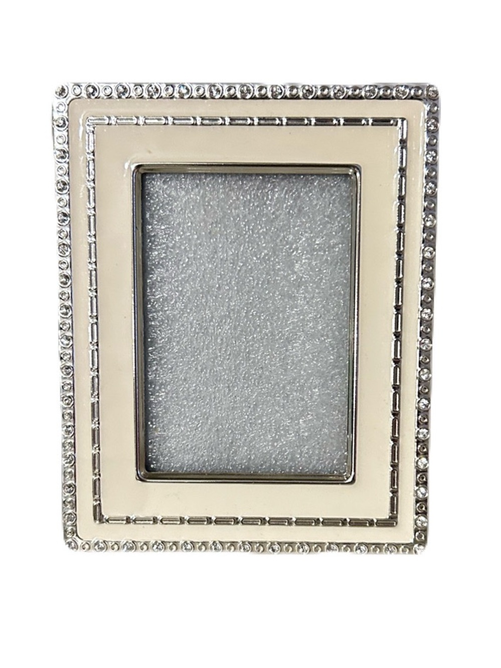 Cynthia Rowley Silver Enameled Small Picture Frame